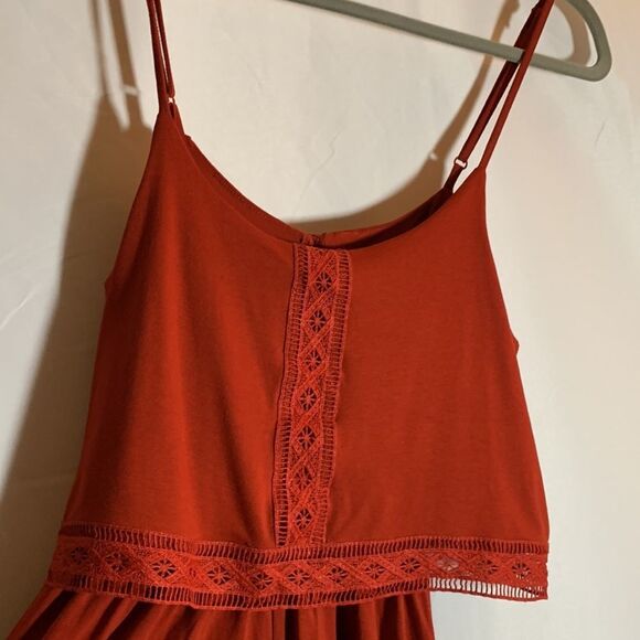 Topshop Burnt Orange Boho Romper NWT - Picture 2 of 10